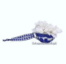 Load image into Gallery viewer, Blue Willow Floral Tea Cup Ornament - Chinoiserie jewelry