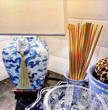 Load image into Gallery viewer, Chinoiserie Peony Decorative Tassel Ornament - Chinoiserie jewelry