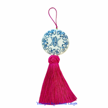 Load image into Gallery viewer, Chinoiserie Decorative Tassel Fuchsia Pink - Chinoiserie jewelry