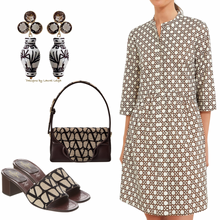 Load image into Gallery viewer, Brown Gemstone Chinoiserie Ginger Jar Earrings - Chinoiserie jewelry