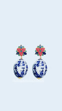 Load image into Gallery viewer, Chinoiserie Multicolor Gemstone Bouquet Earrings - Chinoiserie jewelry