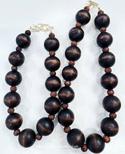 Load image into Gallery viewer, Chunky Brown Necklace - Chinoiserie jewelry
