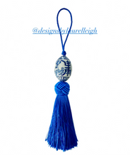 Load image into Gallery viewer, Chinoiserie Decorative Tassel Royal Blue - Chinoiserie jewelry