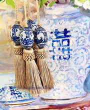 Load image into Gallery viewer, Chinoiserie Decorative Tassel Silver or Gold - Chinoiserie jewelry