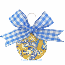 Load image into Gallery viewer, Chinoiserie Ornaments - Blue White Gold Dragon - Chinoiserie jewelry