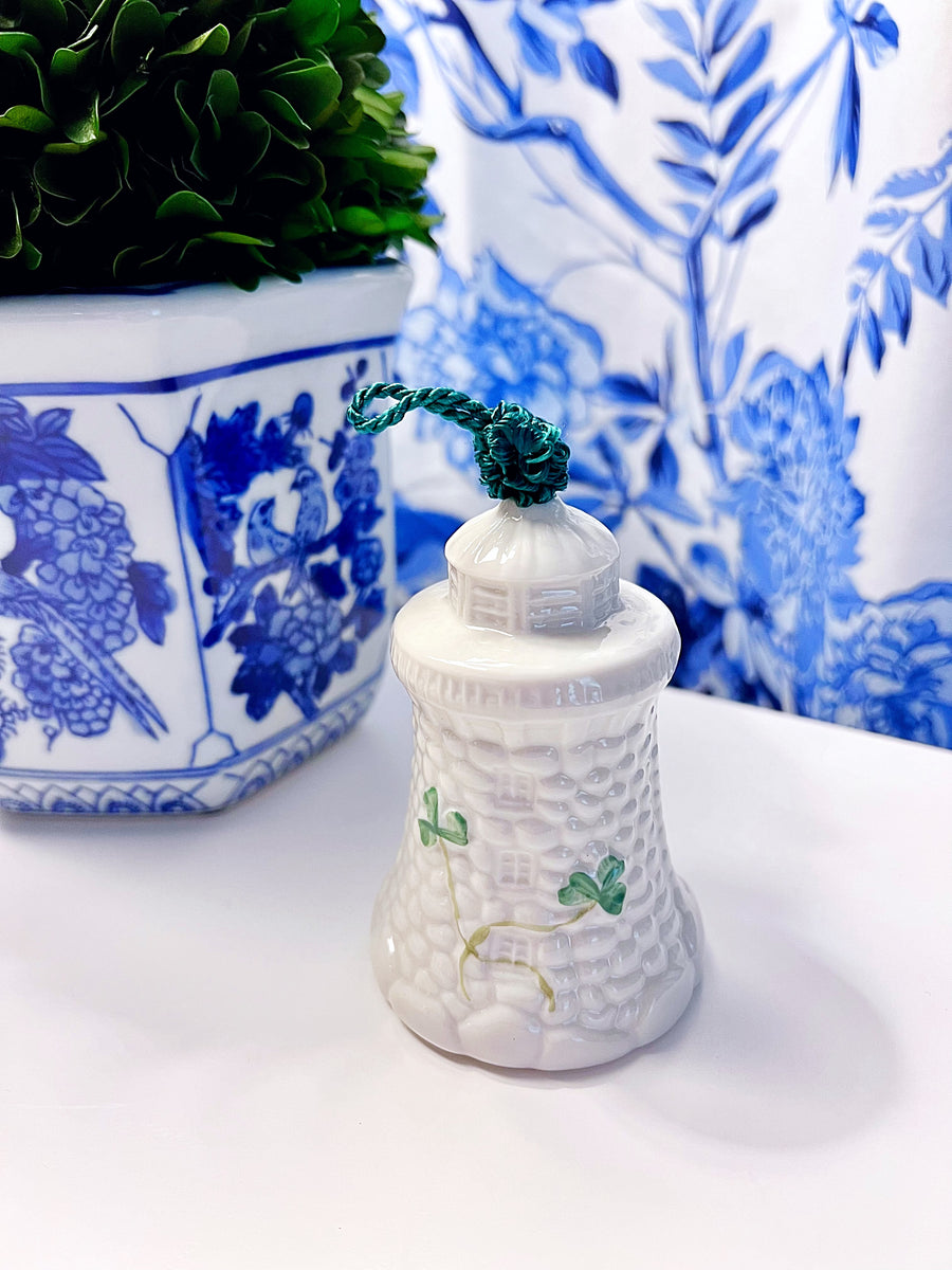 Vintage BELLEEK Irish Christmas Bell Ornaments Designs by Laurel Leigh