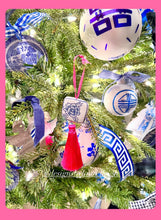 Load image into Gallery viewer, Chinoiserie Peony Decorative Tassel Ornament - Chinoiserie jewelry