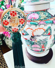 Load image into Gallery viewer, Decorative Green Chinoiserie Tassel - Chinoiserie jewelry