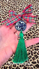 Load image into Gallery viewer, Chinoiserie Tartan Tassel Christmas Ornament - Chinoiserie jewelry