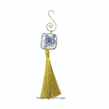 Load image into Gallery viewer, Chinoiserie Peony Decorative Tassel Ornament - Chinoiserie jewelry