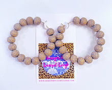 Load image into Gallery viewer, Leopard Print Wood Hoops - Chinoiserie jewelry