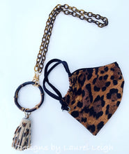 Load image into Gallery viewer, Chinoiserie Bamboo, Tortoise & Leopard Tassel Eyeglass / Sunglass / Mask Holder / Lanyard Chain / Necklace - Ginger jar