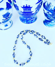 Load image into Gallery viewer, Blue and White Chinoiserie Ginger Jar Statement Necklace - Designs by Laurel Leigh