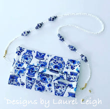 Load image into Gallery viewer, Chinoiserie Ginger Jar & Pearl Eyeglass / Sunglass / Mask Holder / Lanyard Chain / Necklace - 3 Styles - Ginger jar