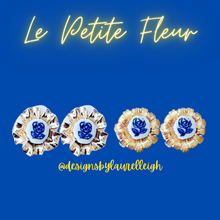 Load image into Gallery viewer, Chinoiserie Petite Fleur Gold Studs - Chinoiserie jewelry