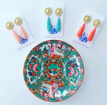 Load image into Gallery viewer, Sunflower Carved Floral Teardrop Earrings - 3 Colors - Ginger jar