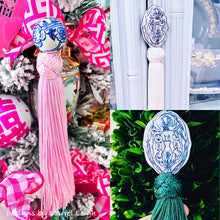 Load image into Gallery viewer, Blue & White Chinoiserie Decorative Tassel - Chinoiserie jewelry