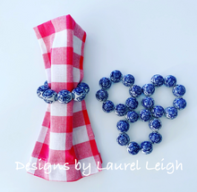 Load image into Gallery viewer, Chinoiserie Beaded Napkin Rings - Set of 4 - Ginger jar