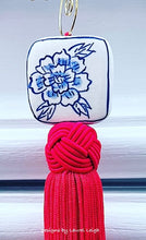 Load image into Gallery viewer, Blue & White Chinoiserie Decorative Tassel - Chinoiserie jewelry