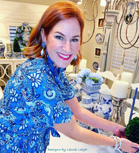 Load image into Gallery viewer, Hydrangea Blossom Ginger Jar Earrings - Blue - Chinoiserie jewelry