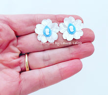 Load image into Gallery viewer, Wedgwood Blue Cameo & Pearl Studs - Chinoiserie jewelry