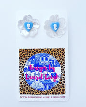 Load image into Gallery viewer, Wedgwood Blue Cameo & Pearl Studs - Chinoiserie jewelry