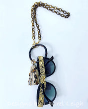 Load image into Gallery viewer, Chinoiserie Bamboo, Tortoise & Leopard Tassel Eyeglass / Sunglass / Mask Holder / Lanyard Chain / Necklace - Ginger jar