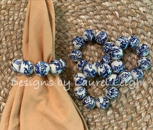 Load image into Gallery viewer, Chinoiserie Beaded Napkin Rings - Set of 4 - Ginger jar