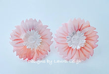 Load image into Gallery viewer, Pink & White Pearl Sunflower Flower Earrings - Chinoiserie jewelry