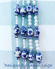 Load image into Gallery viewer, Chinoiserie Ginger Jar & Pearl Eyeglass / Sunglass / Mask Holder / Lanyard Chain / Necklace - 3 Styles - Ginger jar