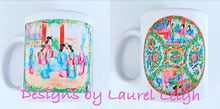Load image into Gallery viewer, Rose Medallion Watercolor Coffee Mug - 2 Designs - Ginger jar