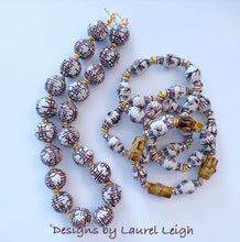Load image into Gallery viewer, Chinoiserie Chunky Double Happiness Statement Necklace - Chocolate Brown - Ginger jar