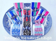 Load image into Gallery viewer, Chinoiserie Elastic Hair Ties- Set of 3 - Leopard Print - Ginger jar
