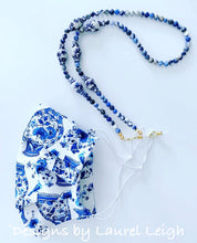 Load image into Gallery viewer, Chinoiserie Ginger Jar Gemstone Eyeglass / Sunglass / Mask Holder / Lanyard Chain / Necklace - Ginger jar