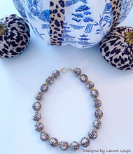 Load image into Gallery viewer, Chinoiserie Chunky Double Happiness Statement Necklace - Chocolate Brown - Ginger jar