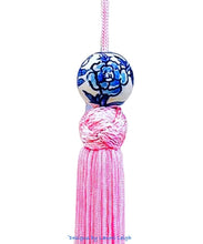 Load image into Gallery viewer, Blue & White Chinoiserie Decorative Tassel - Chinoiserie jewelry