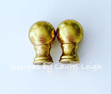 Load image into Gallery viewer, Gilded Gold Lamp Finials - Pair (2) - Ginger jar