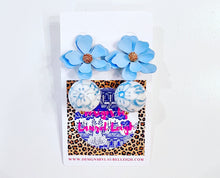 Load image into Gallery viewer, Wedgwood Blue Dogwood Drop Earrings - Chinoiserie jewelry