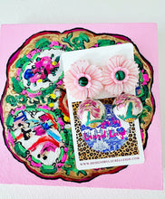 Load image into Gallery viewer, Pink & Green Peony Drop Earrings - Chinoiserie jewelry