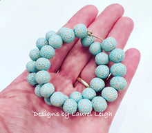 Load image into Gallery viewer, Leopard Print Etched Wood Hoops - Chinoiserie jewelry