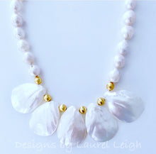 Load image into Gallery viewer, Baroque Pearl Statement Necklace - Adjustable - Ginger jar