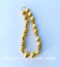 Load image into Gallery viewer, Chunky Gold Bead Statement Necklace - Ginger jar