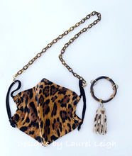 Load image into Gallery viewer, Chinoiserie Bamboo, Tortoise & Leopard Tassel Eyeglass / Sunglass / Mask Holder / Lanyard Chain / Necklace - Ginger jar