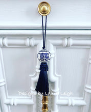 Load image into Gallery viewer, Decorative Blue & White Chinoiserie Tassel - Chinoiserie jewelry