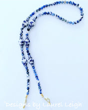 Load image into Gallery viewer, Chinoiserie Ginger Jar Gemstone Eyeglass / Sunglass / Mask Holder / Lanyard Chain / Necklace - Ginger jar