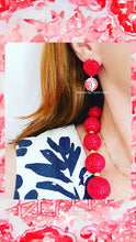 Load image into Gallery viewer, Chinoiserie Red Cinnabar Statement Necklace - Chinoiserie jewelry