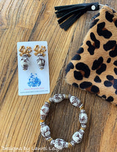 Load image into Gallery viewer, Chinoiserie Ginger Jar Beaded Bracelet - Brown & White - Ginger jar