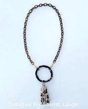 Load image into Gallery viewer, Chinoiserie Bamboo, Tortoise & Leopard Tassel Eyeglass / Sunglass / Mask Holder / Lanyard Chain / Necklace - Ginger jar