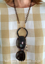 Load image into Gallery viewer, Chinoiserie Bamboo, Tortoise & Leopard Tassel Eyeglass / Sunglass / Mask Holder / Lanyard Chain / Necklace - Ginger jar