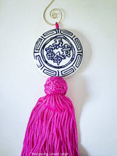 Load image into Gallery viewer, Blue & White Chinoiserie Decorative Tassel - Chinoiserie jewelry